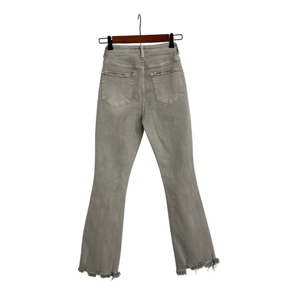 Lovervet by Vervet Pants Cropped Flare Distressed Gray Jeans Size Women's 1 / 25 - Picture 2 of 5